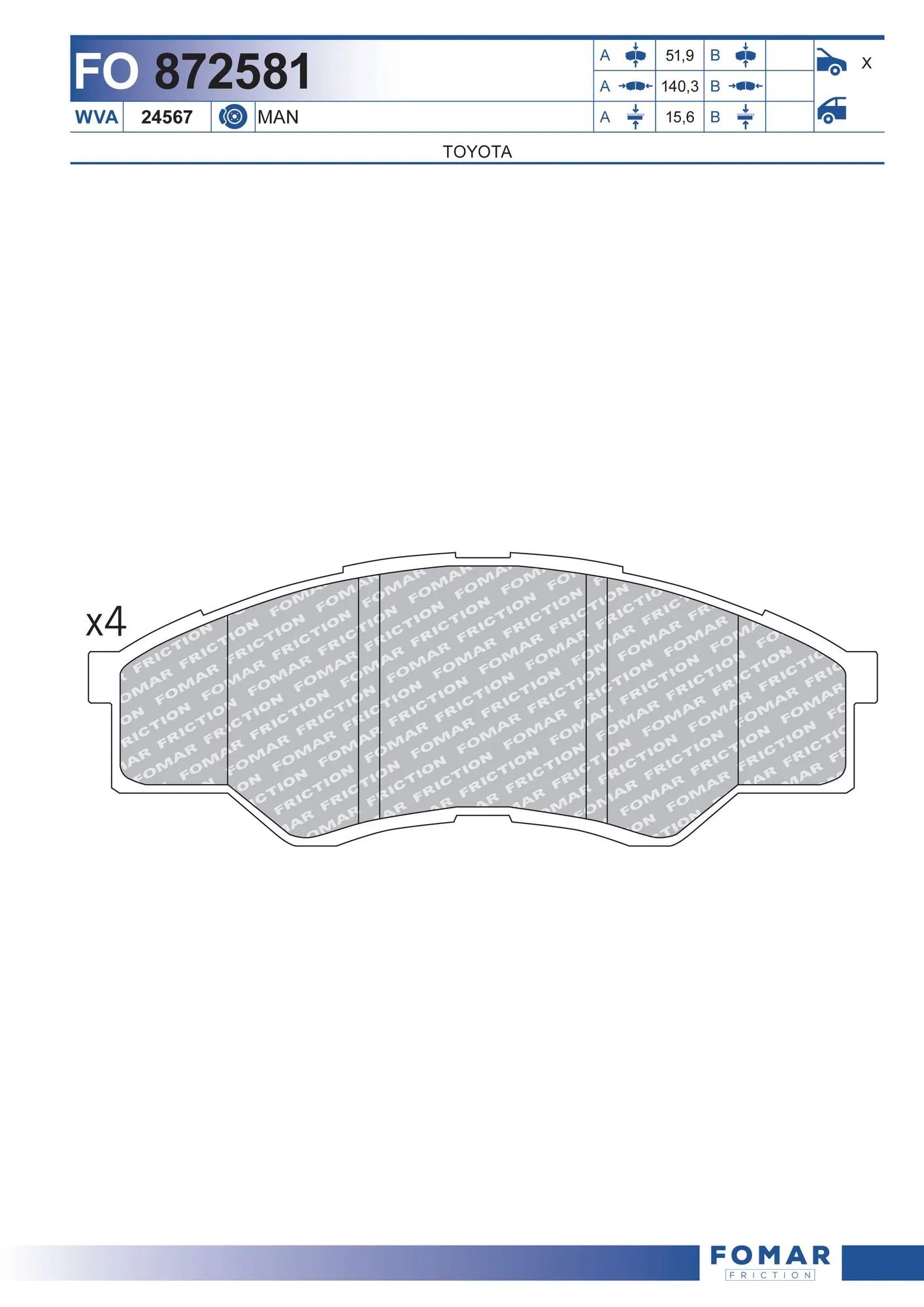 Brake Pad Set, disc brake
